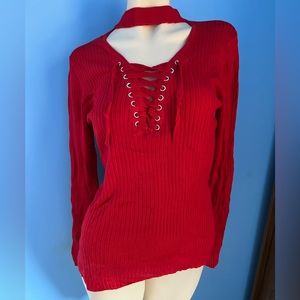 Venus Lace-up Detail Sweater